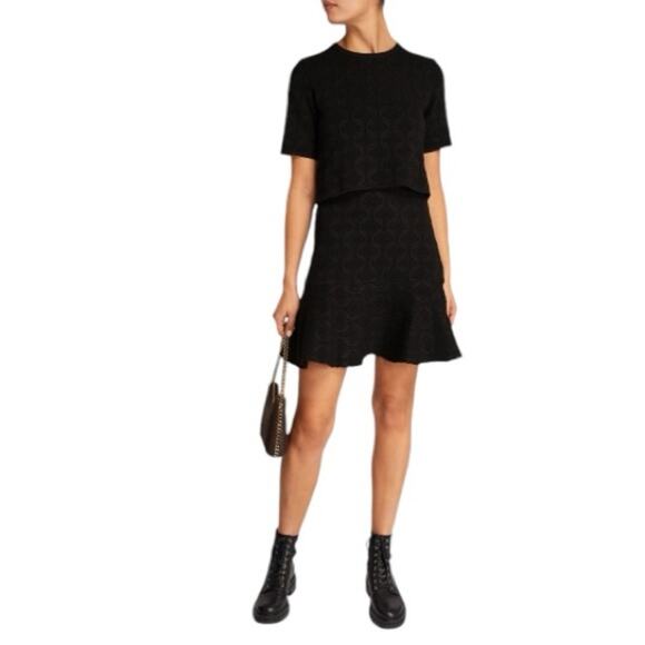 Maje Ruffled Mini Dress Black Size XS Retails $475 As seen on TV - Picture 10 of 10